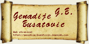 Genadije Bušatović vizit kartica